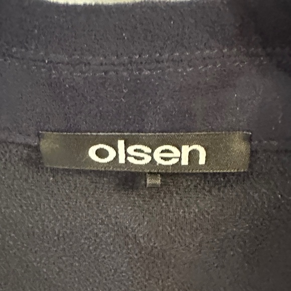 Olsen Navy Button-Front Jacket - Picture 6 of 8